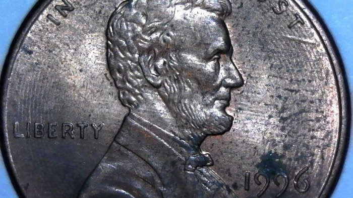 1996-D-Lincoln-Memorial-Cent-With-Concentric-Lathe-Lines-Found-CRH!